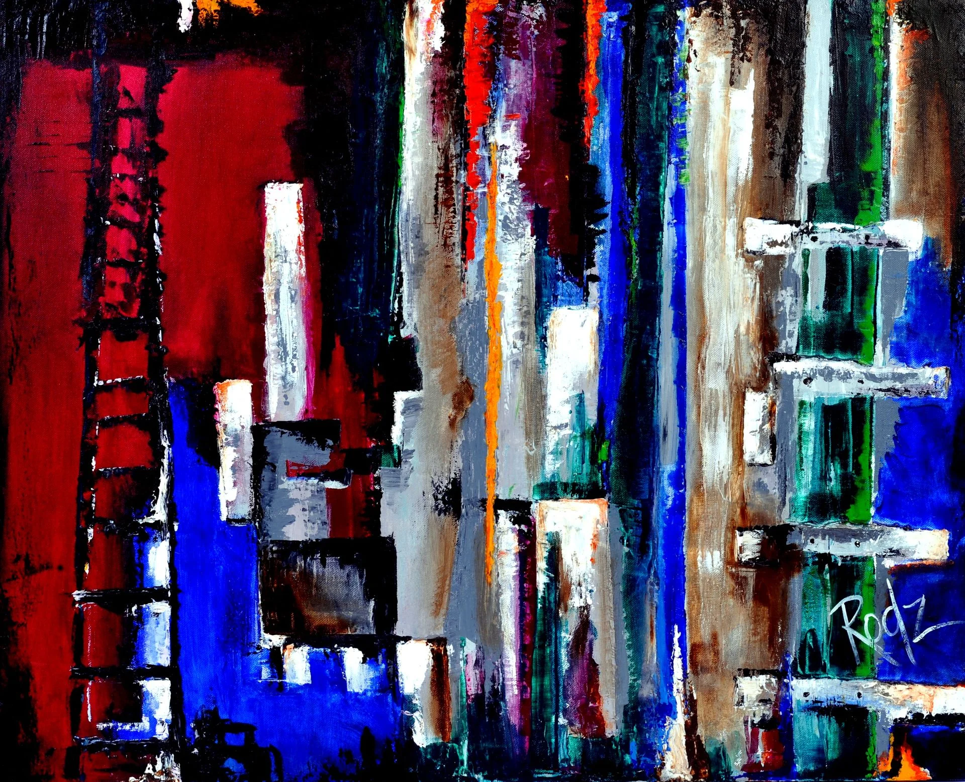Artista - La vieja escalera - Acrílico sobre lienzo - 24 x 30
